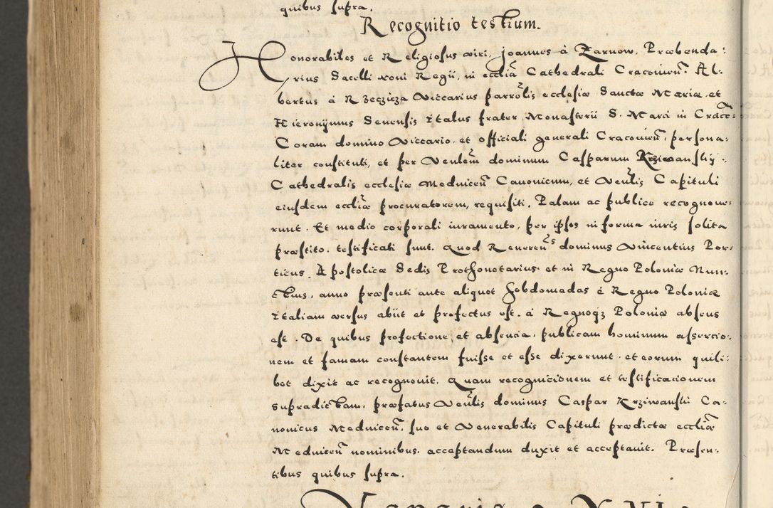 Zdjęcie nr 1068 dla obiektu archiwalnego: Acta actorum causarum sententiarum deffinitiuarum, quam interloquutoriarum, decretorum, obligationum, procuratorum etc. coram Reverendo Domino Martino Izbienski de Rusiecz Archidiacono Posnaniensis, custode et in Spiritualibus Vicario generali officiali Cracoviensis, ad Annum Domini Millesimum quingentesimum Sexagesimum Nonum cuius indictio duodecima, Pontus Sanctissimi Pii Papae Quinti Annus quartus foeliciter continuantur