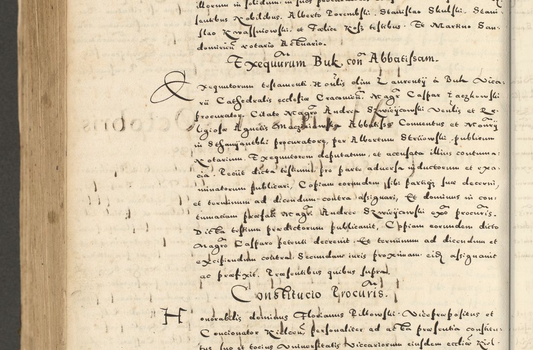Zdjęcie nr 1062 dla obiektu archiwalnego: Acta actorum causarum sententiarum deffinitiuarum, quam interloquutoriarum, decretorum, obligationum, procuratorum etc. coram Reverendo Domino Martino Izbienski de Rusiecz Archidiacono Posnaniensis, custode et in Spiritualibus Vicario generali officiali Cracoviensis, ad Annum Domini Millesimum quingentesimum Sexagesimum Nonum cuius indictio duodecima, Pontus Sanctissimi Pii Papae Quinti Annus quartus foeliciter continuantur