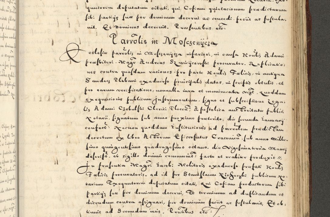 Zdjęcie nr 1059 dla obiektu archiwalnego: Acta actorum causarum sententiarum deffinitiuarum, quam interloquutoriarum, decretorum, obligationum, procuratorum etc. coram Reverendo Domino Martino Izbienski de Rusiecz Archidiacono Posnaniensis, custode et in Spiritualibus Vicario generali officiali Cracoviensis, ad Annum Domini Millesimum quingentesimum Sexagesimum Nonum cuius indictio duodecima, Pontus Sanctissimi Pii Papae Quinti Annus quartus foeliciter continuantur