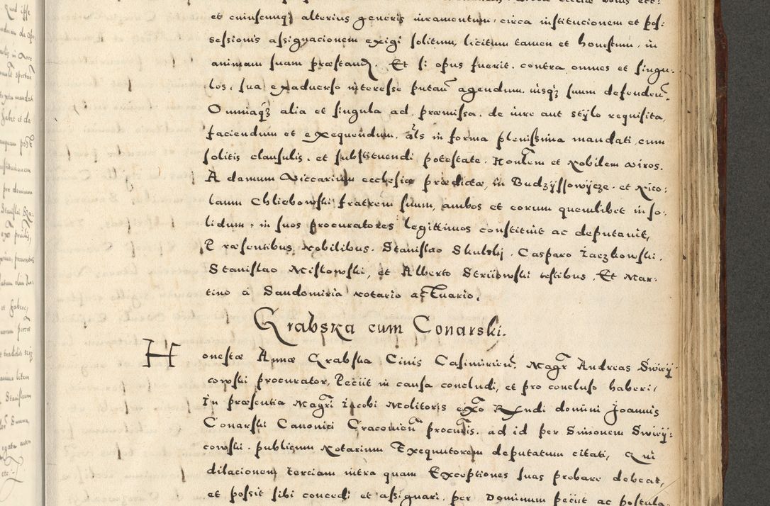 Zdjęcie nr 1049 dla obiektu archiwalnego: Acta actorum causarum sententiarum deffinitiuarum, quam interloquutoriarum, decretorum, obligationum, procuratorum etc. coram Reverendo Domino Martino Izbienski de Rusiecz Archidiacono Posnaniensis, custode et in Spiritualibus Vicario generali officiali Cracoviensis, ad Annum Domini Millesimum quingentesimum Sexagesimum Nonum cuius indictio duodecima, Pontus Sanctissimi Pii Papae Quinti Annus quartus foeliciter continuantur