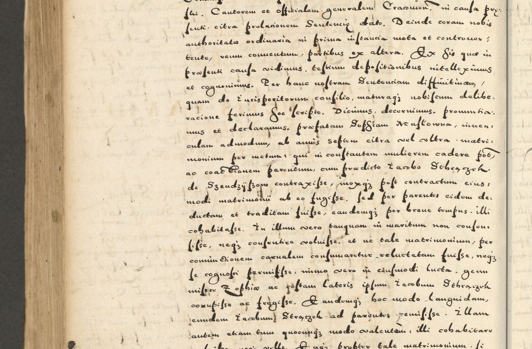 Zdjęcie nr 1044 dla obiektu archiwalnego: Acta actorum causarum sententiarum deffinitiuarum, quam interloquutoriarum, decretorum, obligationum, procuratorum etc. coram Reverendo Domino Martino Izbienski de Rusiecz Archidiacono Posnaniensis, custode et in Spiritualibus Vicario generali officiali Cracoviensis, ad Annum Domini Millesimum quingentesimum Sexagesimum Nonum cuius indictio duodecima, Pontus Sanctissimi Pii Papae Quinti Annus quartus foeliciter continuantur