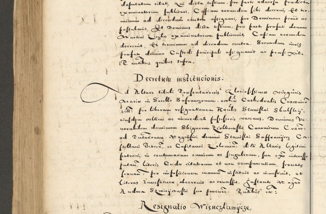 Zdjęcie nr 1042 dla obiektu archiwalnego: Acta actorum causarum sententiarum deffinitiuarum, quam interloquutoriarum, decretorum, obligationum, procuratorum etc. coram Reverendo Domino Martino Izbienski de Rusiecz Archidiacono Posnaniensis, custode et in Spiritualibus Vicario generali officiali Cracoviensis, ad Annum Domini Millesimum quingentesimum Sexagesimum Nonum cuius indictio duodecima, Pontus Sanctissimi Pii Papae Quinti Annus quartus foeliciter continuantur