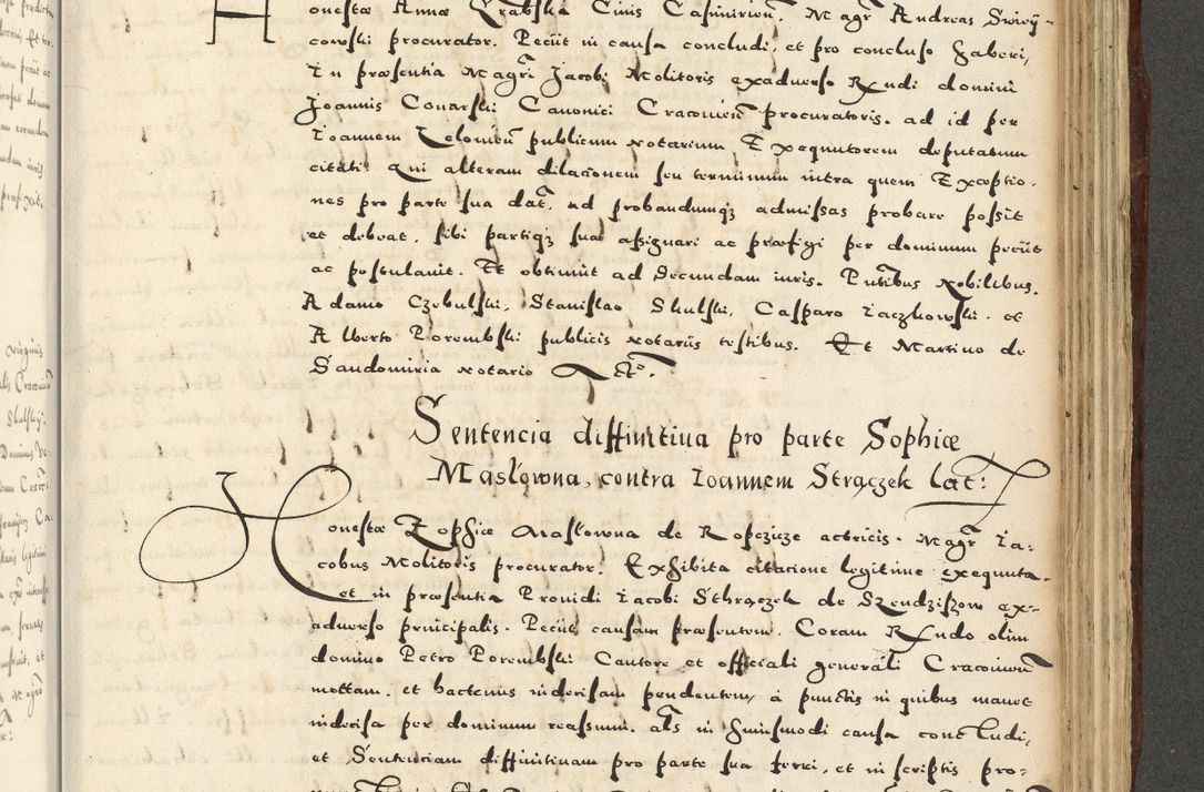 Zdjęcie nr 1043 dla obiektu archiwalnego: Acta actorum causarum sententiarum deffinitiuarum, quam interloquutoriarum, decretorum, obligationum, procuratorum etc. coram Reverendo Domino Martino Izbienski de Rusiecz Archidiacono Posnaniensis, custode et in Spiritualibus Vicario generali officiali Cracoviensis, ad Annum Domini Millesimum quingentesimum Sexagesimum Nonum cuius indictio duodecima, Pontus Sanctissimi Pii Papae Quinti Annus quartus foeliciter continuantur