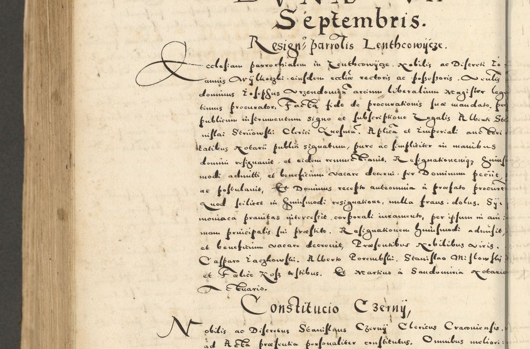 Zdjęcie nr 1040 dla obiektu archiwalnego: Acta actorum causarum sententiarum deffinitiuarum, quam interloquutoriarum, decretorum, obligationum, procuratorum etc. coram Reverendo Domino Martino Izbienski de Rusiecz Archidiacono Posnaniensis, custode et in Spiritualibus Vicario generali officiali Cracoviensis, ad Annum Domini Millesimum quingentesimum Sexagesimum Nonum cuius indictio duodecima, Pontus Sanctissimi Pii Papae Quinti Annus quartus foeliciter continuantur