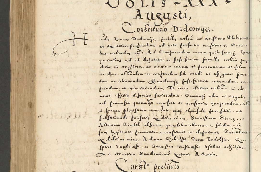 Zdjęcie nr 1032 dla obiektu archiwalnego: Acta actorum causarum sententiarum deffinitiuarum, quam interloquutoriarum, decretorum, obligationum, procuratorum etc. coram Reverendo Domino Martino Izbienski de Rusiecz Archidiacono Posnaniensis, custode et in Spiritualibus Vicario generali officiali Cracoviensis, ad Annum Domini Millesimum quingentesimum Sexagesimum Nonum cuius indictio duodecima, Pontus Sanctissimi Pii Papae Quinti Annus quartus foeliciter continuantur