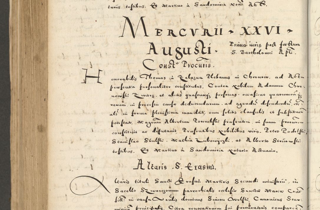 Zdjęcie nr 1028 dla obiektu archiwalnego: Acta actorum causarum sententiarum deffinitiuarum, quam interloquutoriarum, decretorum, obligationum, procuratorum etc. coram Reverendo Domino Martino Izbienski de Rusiecz Archidiacono Posnaniensis, custode et in Spiritualibus Vicario generali officiali Cracoviensis, ad Annum Domini Millesimum quingentesimum Sexagesimum Nonum cuius indictio duodecima, Pontus Sanctissimi Pii Papae Quinti Annus quartus foeliciter continuantur