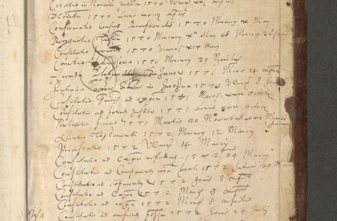 Zdjęcie nr 6 dla obiektu archiwalnego: Acta actorum causarum sententiarum deffinitiuarum, quam interloquutoriarum, decretorum, obligationum, procuratorum etc. coram Reverendo Domino Martino Izbienski de Rusiecz Archidiacono Posnaniensis, custode et in Spiritualibus Vicario generali officiali Cracoviensis, ad Annum Domini Millesimum quingentesimum Sexagesimum Nonum cuius indictio duodecima, Pontus Sanctissimi Pii Papae Quinti Annus quartus foeliciter continuantur