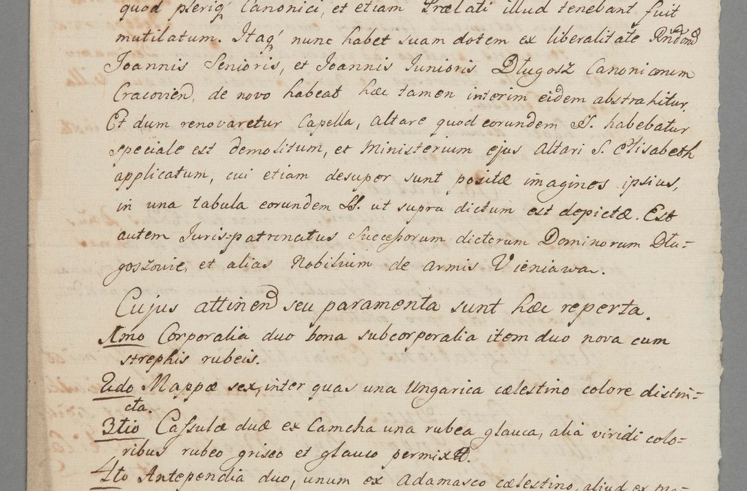 Zdjęcie nr 1 dla obiektu archiwalnego: 1602. Altare SS. Gervasij et Protasij. ... Ex Actis Visitationis ... Bernardi Cardinalis Maciejowski Epicopi Cracoviensi ... et ... Nicolai Lipski Canonici et Officialis Generalis Cracoviensis communitum.