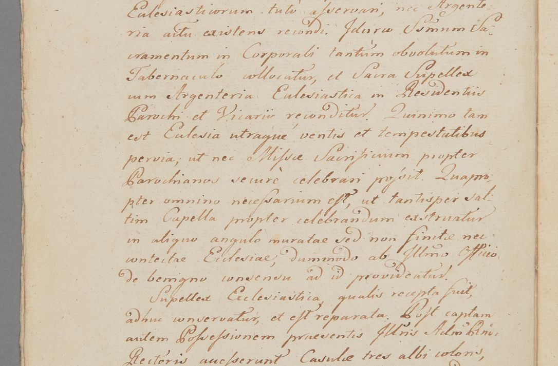 Zdjęcie nr 18 dla obiektu archiwalnego: ACTUS Visitationis Decanalis Ecclesiarum Parochialium Dioecesis Cracoviensis Decanatus Zwolinensis Ex Mandato Illustrissimi Reverendissimi Domini Augustini Caroli Borromaei LIPIŃSKI Utriusque Juris Doctoris, Ecclesiarum Cathedralium Cracoviensis Scholastici Provisi, Plocensis Canonici, Vicarii in Spiritualibus, et Officialis Generalis Cracoviensis, Ordinis Sancti Stanislai EQUITIS per Epistolam Encyclicam ad Decaneos Foraneos Dioecesis Cracoviensis Typis impressam Datam Cracoviae Die 29 Septembris Anno 1795 Promulgato per Me Joannem Cantium Poznański Canonicum Sancti Sepulcri Domini Praepositum Skarisoviensem pro Illustri Admodum Reverendo Domino Decano Zwolinensi Substitutum Visitatorem Mense Novembri peractae.