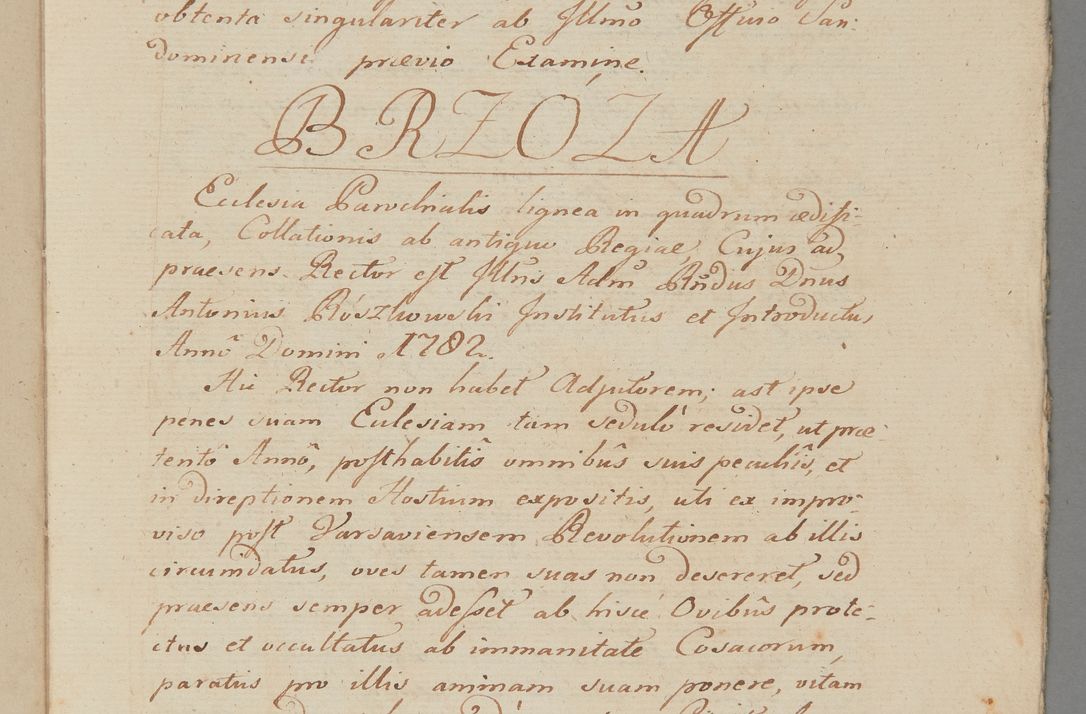 Zdjęcie nr 4 dla obiektu archiwalnego: ACTUS Visitationis Decanalis Ecclesiarum Parochialium Dioecesis Cracoviensis Decanatus Zwolinensis Ex Mandato Illustrissimi Reverendissimi Domini Augustini Caroli Borromaei LIPIŃSKI Utriusque Juris Doctoris, Ecclesiarum Cathedralium Cracoviensis Scholastici Provisi, Plocensis Canonici, Vicarii in Spiritualibus, et Officialis Generalis Cracoviensis, Ordinis Sancti Stanislai EQUITIS per Epistolam Encyclicam ad Decaneos Foraneos Dioecesis Cracoviensis Typis impressam Datam Cracoviae Die 29 Septembris Anno 1795 Promulgato per Me Joannem Cantium Poznański Canonicum Sancti Sepulcri Domini Praepositum Skarisoviensem pro Illustri Admodum Reverendo Domino Decano Zwolinensi Substitutum Visitatorem Mense Novembri peractae.