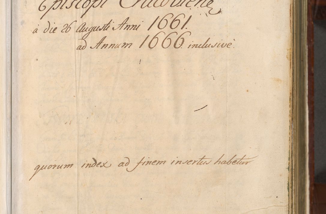 Zdjęcie nr 4 dla obiektu archiwalnego: Acta actorum episcopalium R. D. Andreae Trzebicki, episcopi Cracoviensis et ducis Severiae a die 26 Augusti anni 1661 ad annum 1666 inclusive. Volumen III.