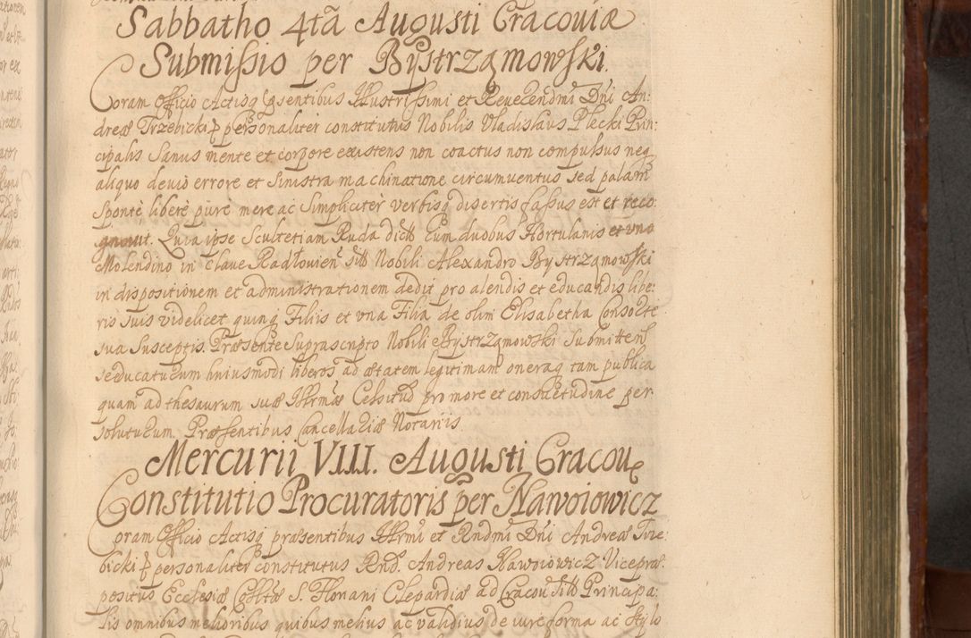 Zdjęcie nr 888 dla obiektu archiwalnego: Acta actorum episcopalium R. D. Andreae Trzebicki, episcopi Cracoviensis et ducis Severiae a die 26 Augusti anni 1661 ad annum 1666 inclusive. Volumen III.