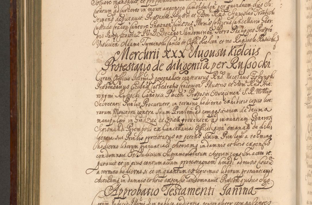 Zdjęcie nr 1205 dla obiektu archiwalnego: Acta actorum episcopalium R. D. Andreae Trzebicki, episcopi Cracoviensis et ducis Severiae a die 26 Augusti anni 1661 ad annum 1666 inclusive. Volumen III.