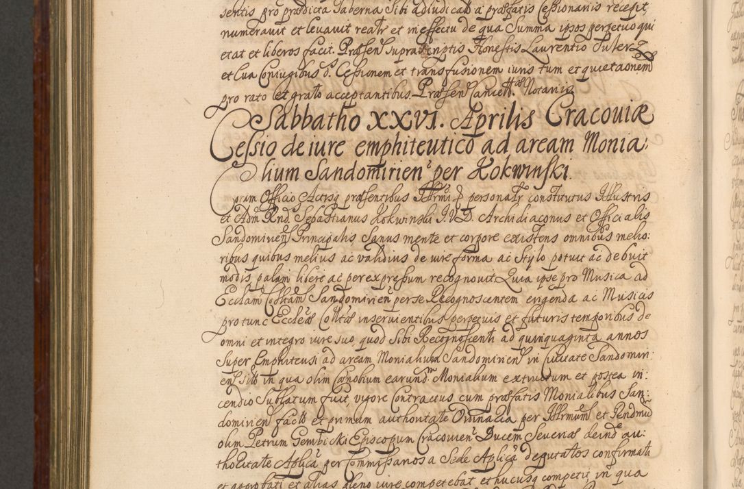 Zdjęcie nr 1101 dla obiektu archiwalnego: Acta actorum episcopalium R. D. Andreae Trzebicki, episcopi Cracoviensis et ducis Severiae a die 26 Augusti anni 1661 ad annum 1666 inclusive. Volumen III.