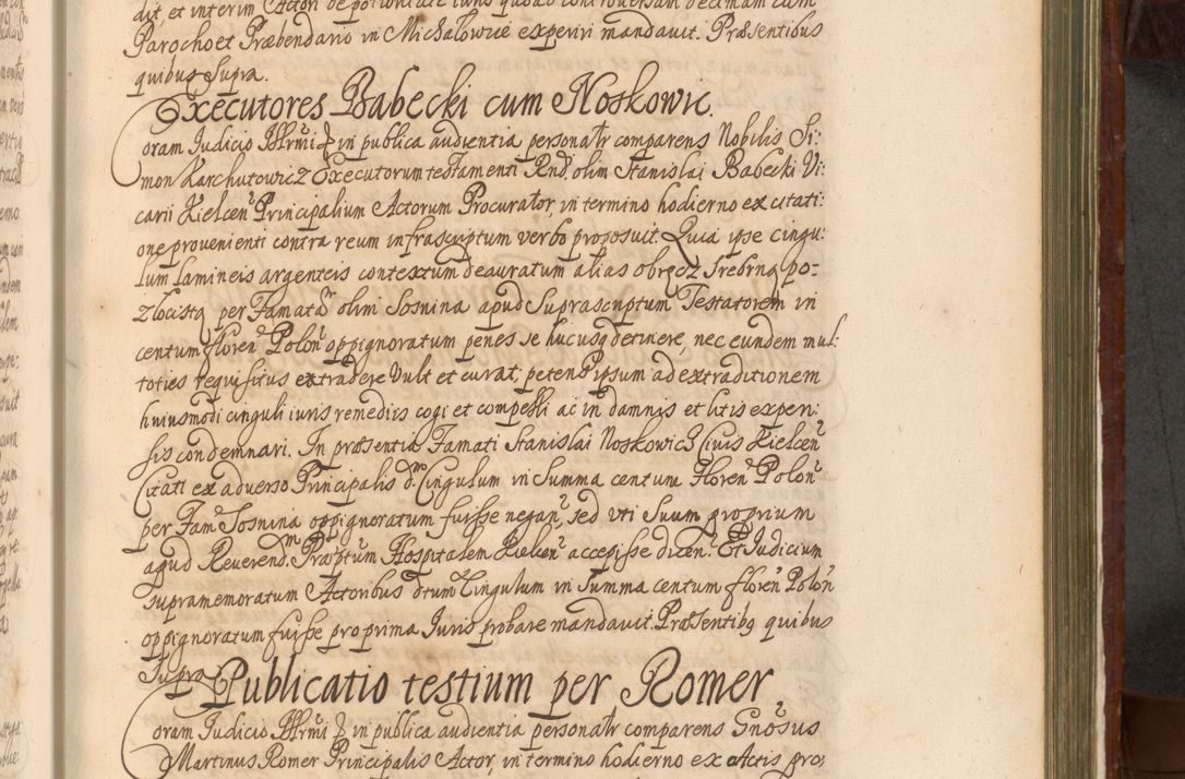 Zdjęcie nr 1036 dla obiektu archiwalnego: Acta actorum episcopalium R. D. Andreae Trzebicki, episcopi Cracoviensis et ducis Severiae a die 26 Augusti anni 1661 ad annum 1666 inclusive. Volumen III.