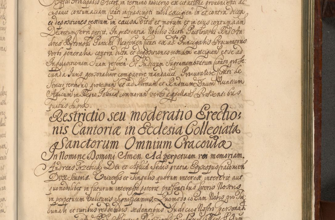 Zdjęcie nr 1282 dla obiektu archiwalnego: Acta actorum episcopalium R. D. Andreae Trzebicki, episcopi Cracoviensis et ducis Severiae a die 26 Augusti anni 1661 ad annum 1666 inclusive. Volumen III.