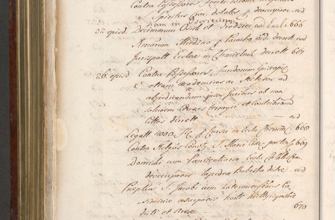 Zdjęcie nr 1621 dla obiektu archiwalnego: Acta actorum episcopalium R. D. Andreae Trzebicki, episcopi Cracoviensis et ducis Severiae a die 26 Augusti anni 1661 ad annum 1666 inclusive. Volumen III.