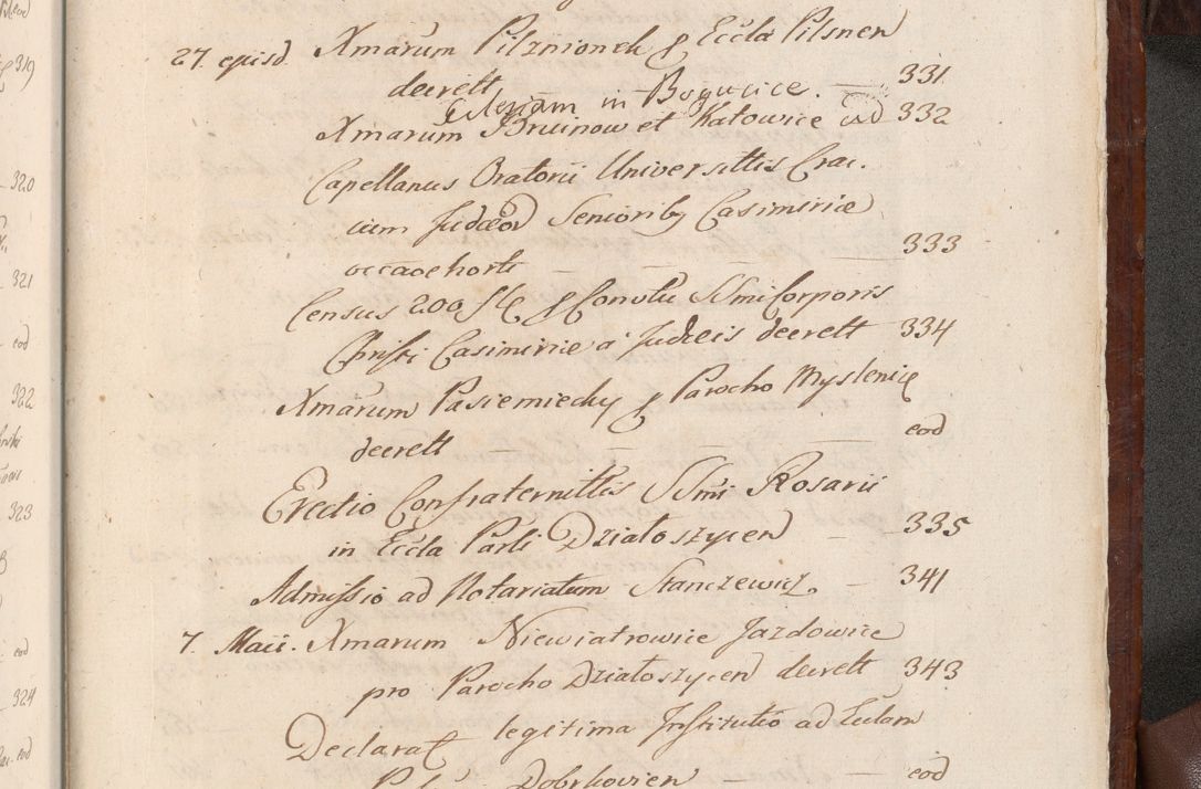 Zdjęcie nr 1596 dla obiektu archiwalnego: Acta actorum episcopalium R. D. Andreae Trzebicki, episcopi Cracoviensis et ducis Severiae a die 26 Augusti anni 1661 ad annum 1666 inclusive. Volumen III.
