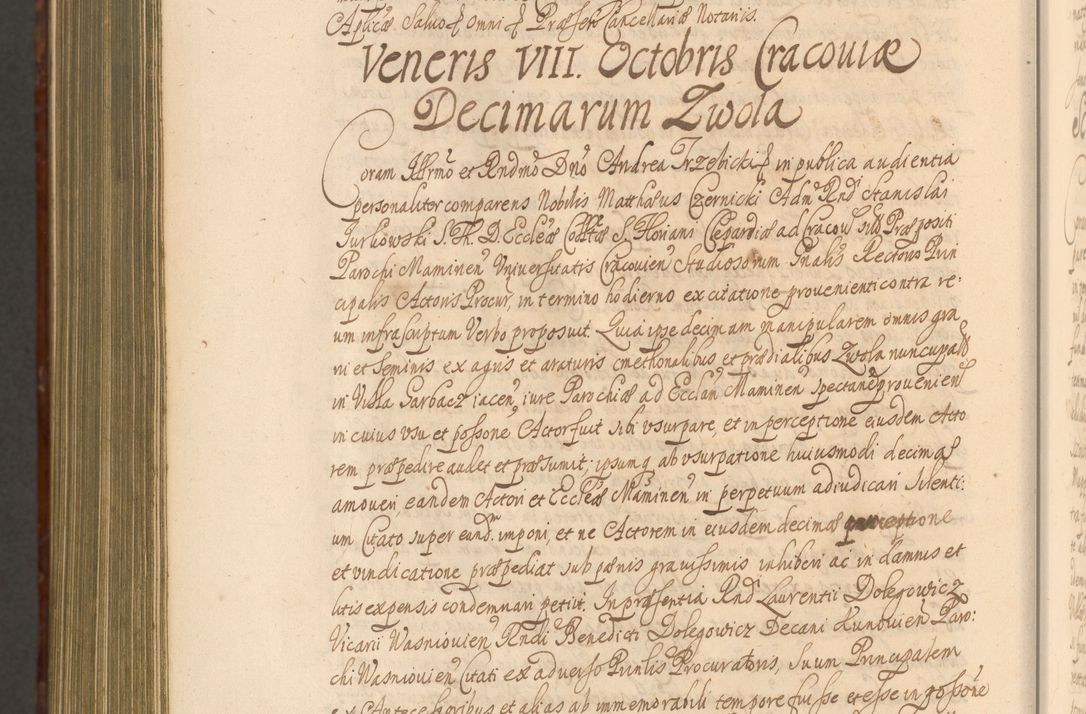 Zdjęcie nr 1525 dla obiektu archiwalnego: Acta actorum episcopalium R. D. Andreae Trzebicki, episcopi Cracoviensis et ducis Severiae a die 26 Augusti anni 1661 ad annum 1666 inclusive. Volumen III.