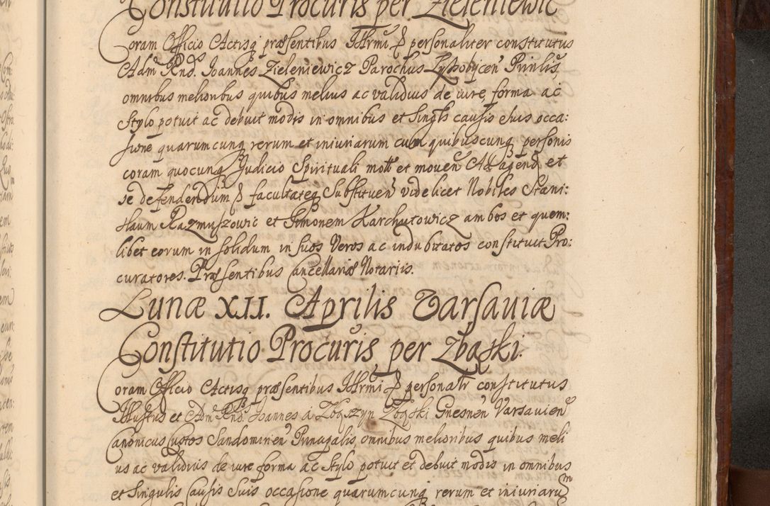 Zdjęcie nr 1476 dla obiektu archiwalnego: Acta actorum episcopalium R. D. Andreae Trzebicki, episcopi Cracoviensis et ducis Severiae a die 26 Augusti anni 1661 ad annum 1666 inclusive. Volumen III.
