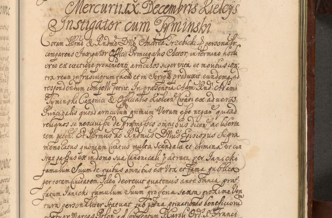 Zdjęcie nr 1416 dla obiektu archiwalnego: Acta actorum episcopalium R. D. Andreae Trzebicki, episcopi Cracoviensis et ducis Severiae a die 26 Augusti anni 1661 ad annum 1666 inclusive. Volumen III.