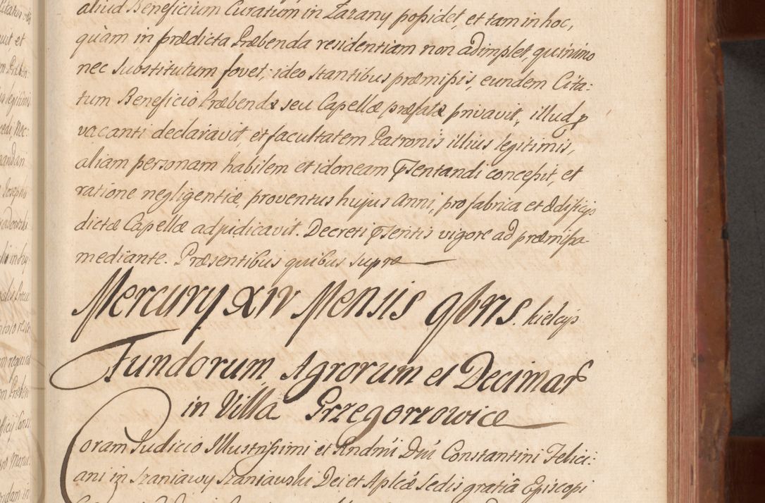 Zdjęcie nr 398 dla obiektu archiwalnego: Acta actorum episcopalium R. D. Constantini Feliciani in Szaniawy Szaniawski, episcopi Cracoviensis, ducis Severiae per annos 1724 - 1727 conscripta. Volumen II