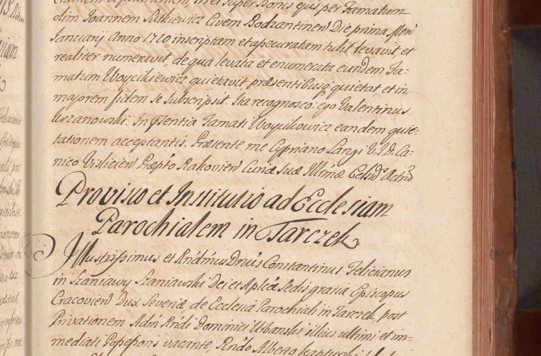 Zdjęcie nr 394 dla obiektu archiwalnego: Acta actorum episcopalium R. D. Constantini Feliciani in Szaniawy Szaniawski, episcopi Cracoviensis, ducis Severiae per annos 1724 - 1727 conscripta. Volumen II