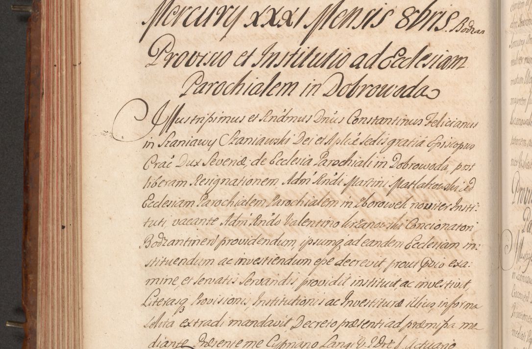 Zdjęcie nr 393 dla obiektu archiwalnego: Acta actorum episcopalium R. D. Constantini Feliciani in Szaniawy Szaniawski, episcopi Cracoviensis, ducis Severiae per annos 1724 - 1727 conscripta. Volumen II
