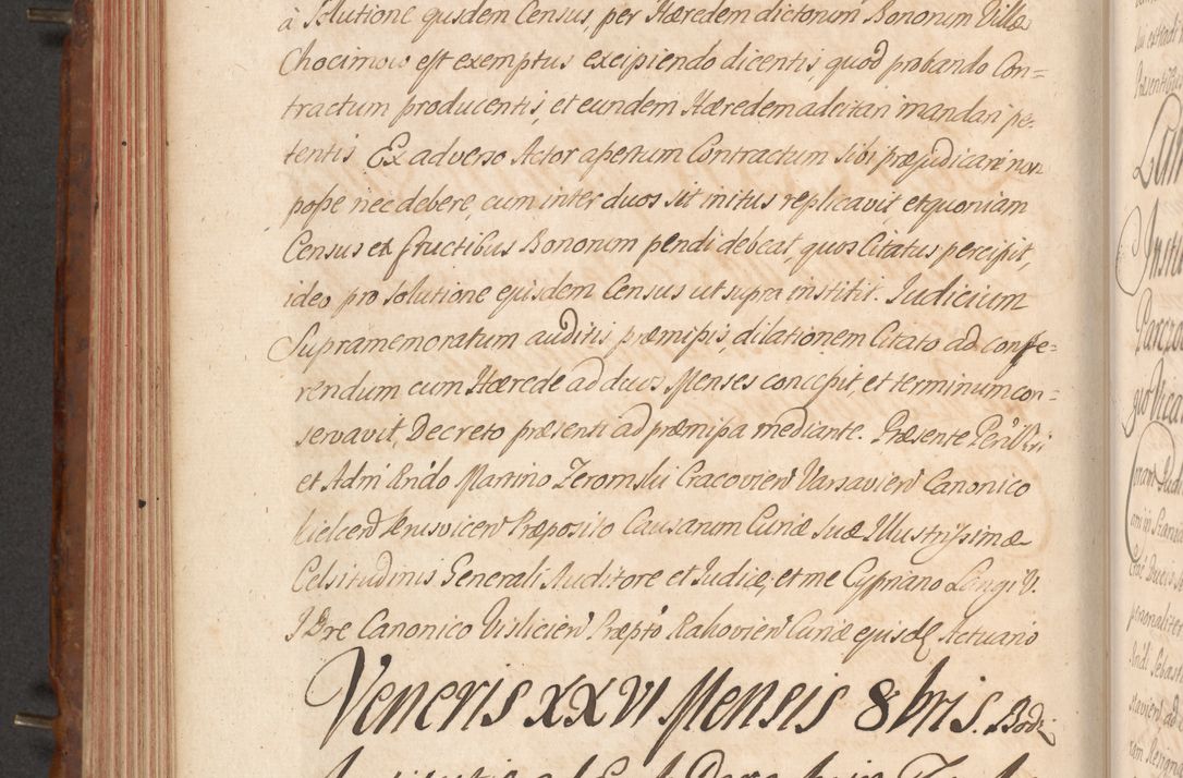 Zdjęcie nr 385 dla obiektu archiwalnego: Acta actorum episcopalium R. D. Constantini Feliciani in Szaniawy Szaniawski, episcopi Cracoviensis, ducis Severiae per annos 1724 - 1727 conscripta. Volumen II