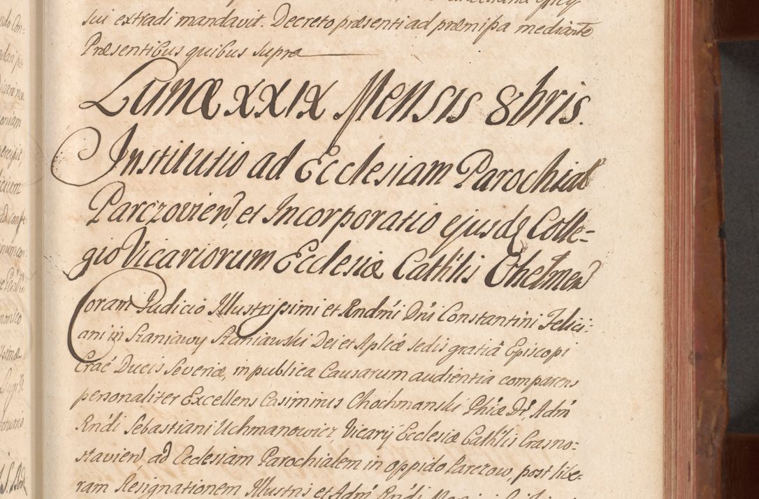 Zdjęcie nr 386 dla obiektu archiwalnego: Acta actorum episcopalium R. D. Constantini Feliciani in Szaniawy Szaniawski, episcopi Cracoviensis, ducis Severiae per annos 1724 - 1727 conscripta. Volumen II