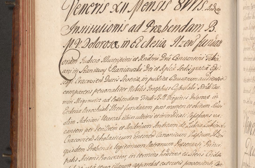Zdjęcie nr 377 dla obiektu archiwalnego: Acta actorum episcopalium R. D. Constantini Feliciani in Szaniawy Szaniawski, episcopi Cracoviensis, ducis Severiae per annos 1724 - 1727 conscripta. Volumen II