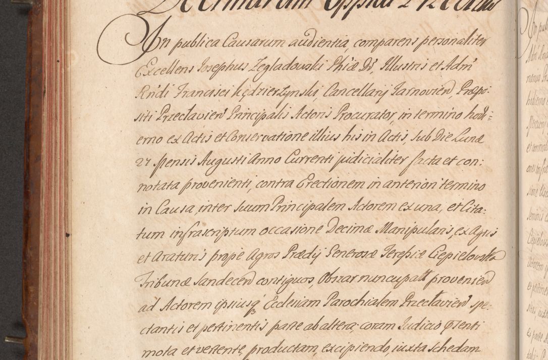 Zdjęcie nr 341 dla obiektu archiwalnego: Acta actorum episcopalium R. D. Constantini Feliciani in Szaniawy Szaniawski, episcopi Cracoviensis, ducis Severiae per annos 1724 - 1727 conscripta. Volumen II