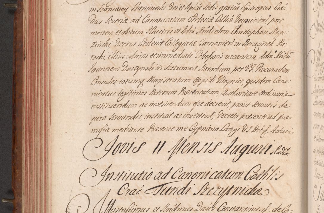 Zdjęcie nr 319 dla obiektu archiwalnego: Acta actorum episcopalium R. D. Constantini Feliciani in Szaniawy Szaniawski, episcopi Cracoviensis, ducis Severiae per annos 1724 - 1727 conscripta. Volumen II