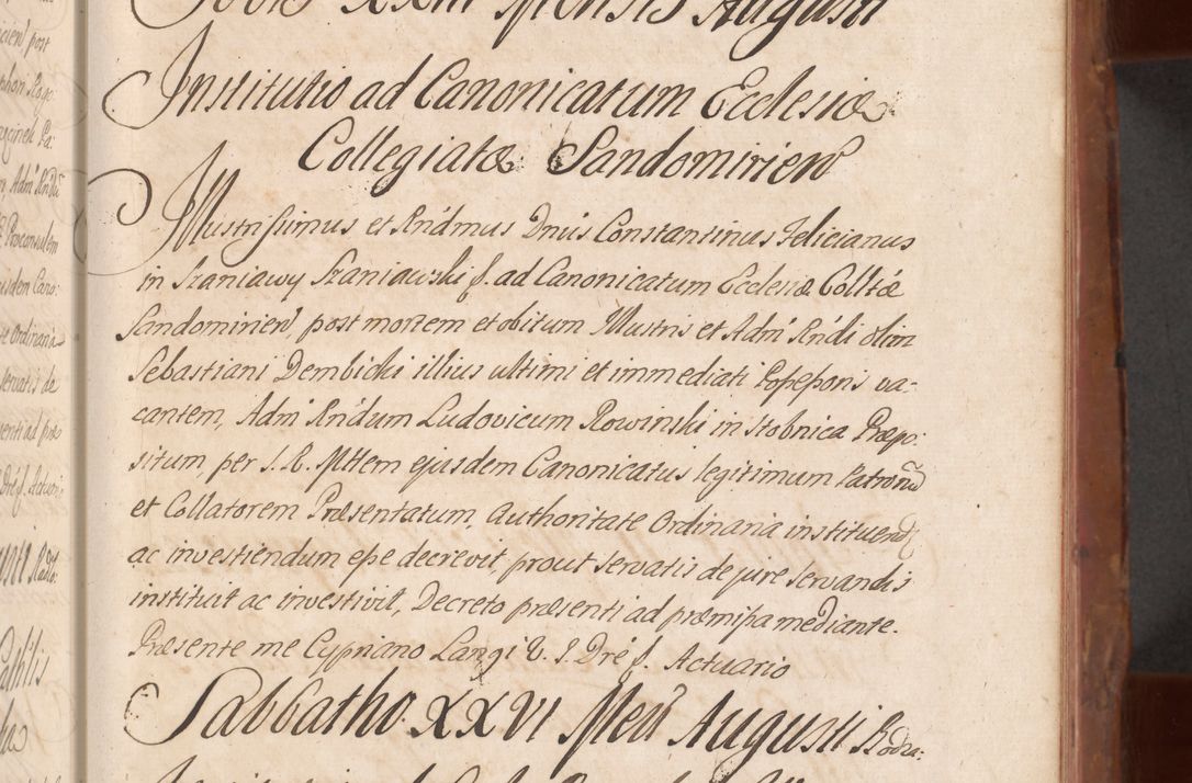 Zdjęcie nr 320 dla obiektu archiwalnego: Acta actorum episcopalium R. D. Constantini Feliciani in Szaniawy Szaniawski, episcopi Cracoviensis, ducis Severiae per annos 1724 - 1727 conscripta. Volumen II