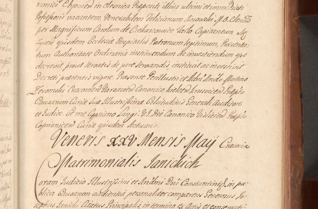 Zdjęcie nr 284 dla obiektu archiwalnego: Acta actorum episcopalium R. D. Constantini Feliciani in Szaniawy Szaniawski, episcopi Cracoviensis, ducis Severiae per annos 1724 - 1727 conscripta. Volumen II