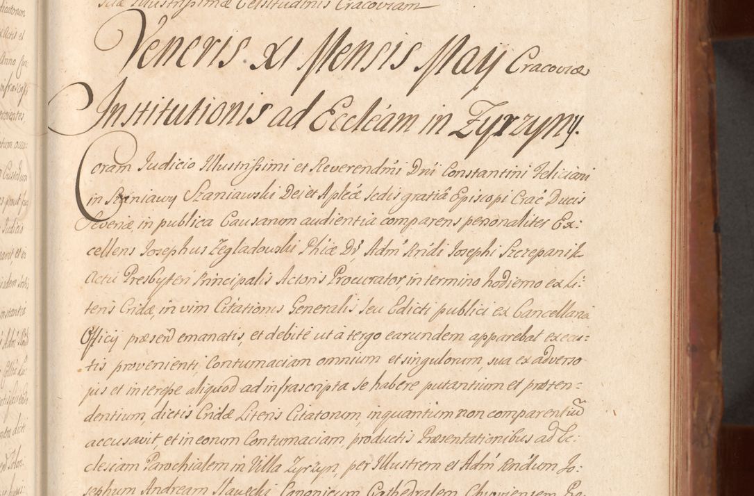 Zdjęcie nr 278 dla obiektu archiwalnego: Acta actorum episcopalium R. D. Constantini Feliciani in Szaniawy Szaniawski, episcopi Cracoviensis, ducis Severiae per annos 1724 - 1727 conscripta. Volumen II