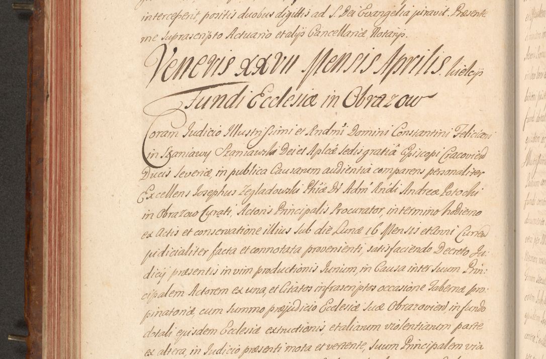 Zdjęcie nr 271 dla obiektu archiwalnego: Acta actorum episcopalium R. D. Constantini Feliciani in Szaniawy Szaniawski, episcopi Cracoviensis, ducis Severiae per annos 1724 - 1727 conscripta. Volumen II