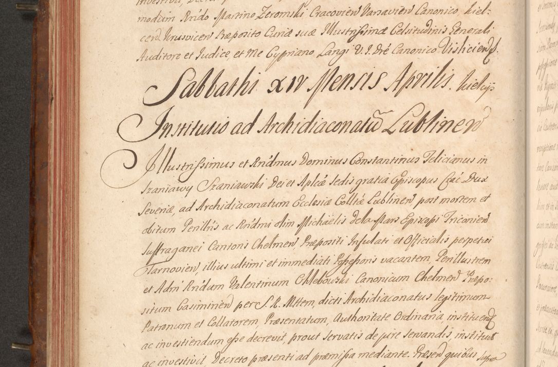 Zdjęcie nr 261 dla obiektu archiwalnego: Acta actorum episcopalium R. D. Constantini Feliciani in Szaniawy Szaniawski, episcopi Cracoviensis, ducis Severiae per annos 1724 - 1727 conscripta. Volumen II