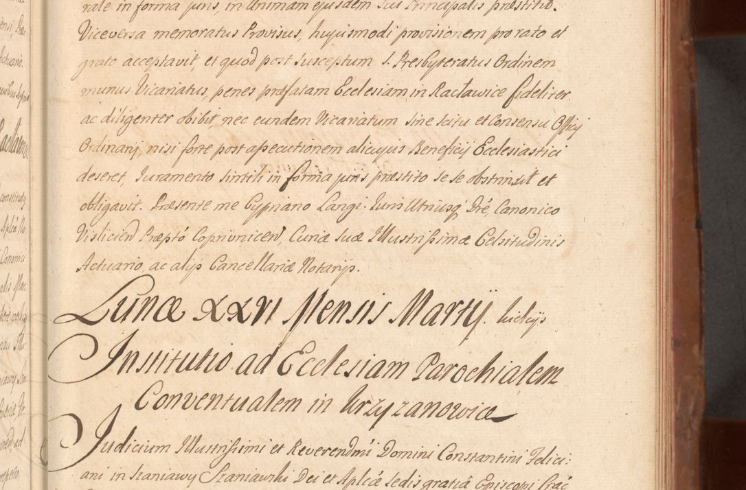 Zdjęcie nr 258 dla obiektu archiwalnego: Acta actorum episcopalium R. D. Constantini Feliciani in Szaniawy Szaniawski, episcopi Cracoviensis, ducis Severiae per annos 1724 - 1727 conscripta. Volumen II