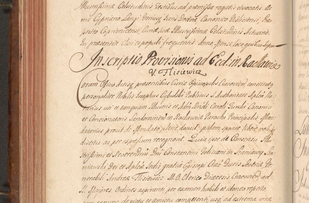 Zdjęcie nr 257 dla obiektu archiwalnego: Acta actorum episcopalium R. D. Constantini Feliciani in Szaniawy Szaniawski, episcopi Cracoviensis, ducis Severiae per annos 1724 - 1727 conscripta. Volumen II