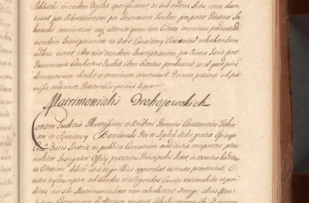 Zdjęcie nr 250 dla obiektu archiwalnego: Acta actorum episcopalium R. D. Constantini Feliciani in Szaniawy Szaniawski, episcopi Cracoviensis, ducis Severiae per annos 1724 - 1727 conscripta. Volumen II