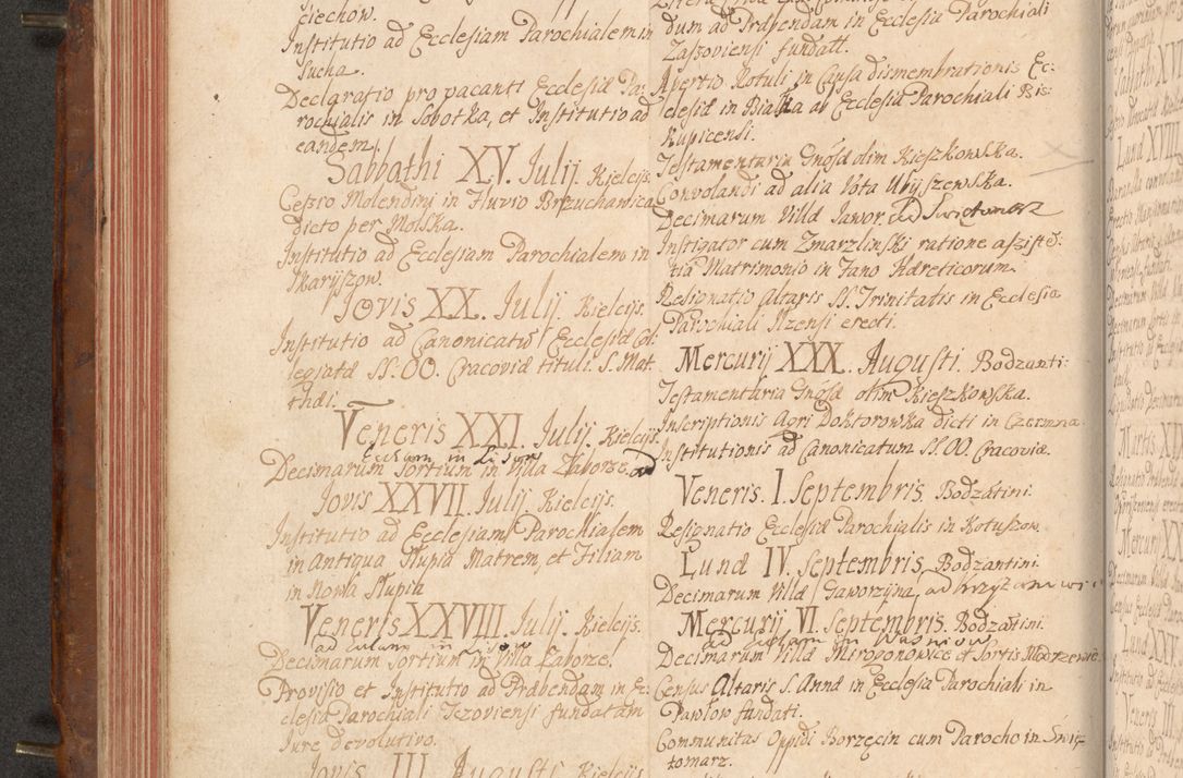 Zdjęcie nr 187 dla obiektu archiwalnego: Acta actorum episcopalium R. D. Constantini Feliciani in Szaniawy Szaniawski, episcopi Cracoviensis, ducis Severiae per annos 1724 - 1727 conscripta. Volumen II