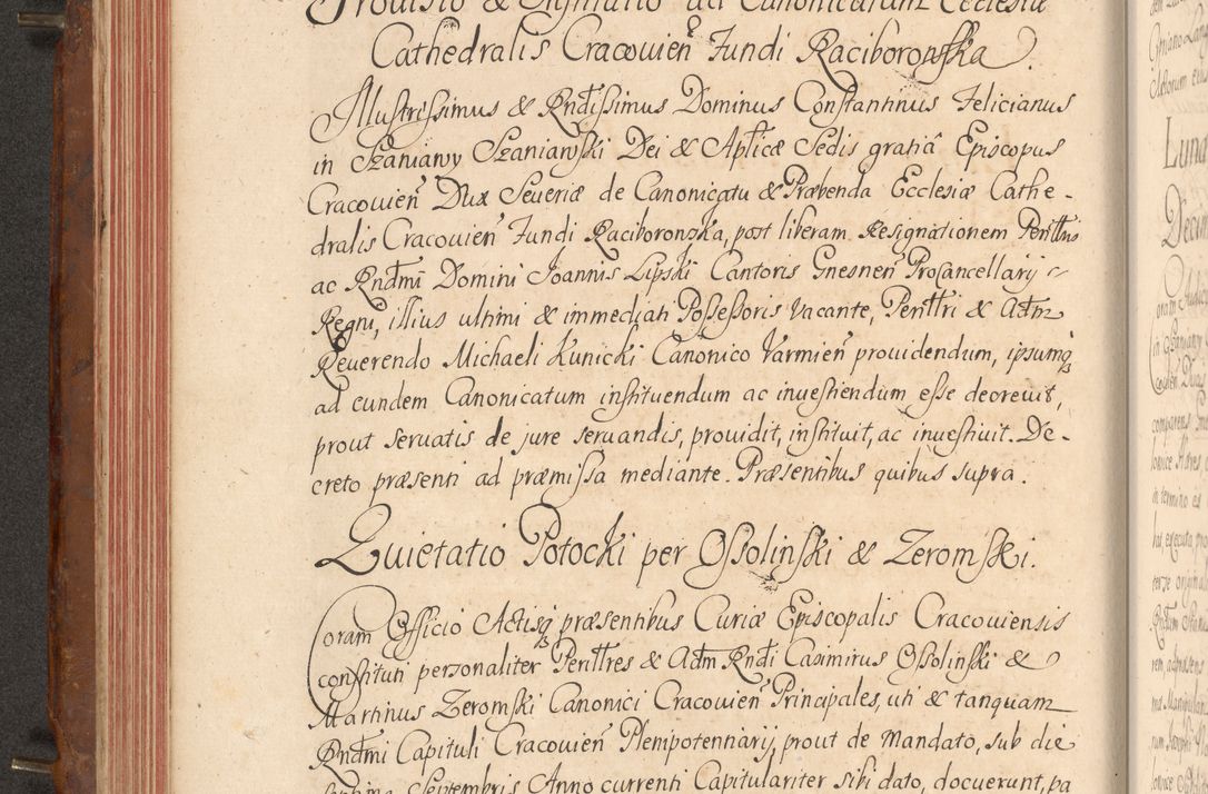 Zdjęcie nr 173 dla obiektu archiwalnego: Acta actorum episcopalium R. D. Constantini Feliciani in Szaniawy Szaniawski, episcopi Cracoviensis, ducis Severiae per annos 1724 - 1727 conscripta. Volumen II