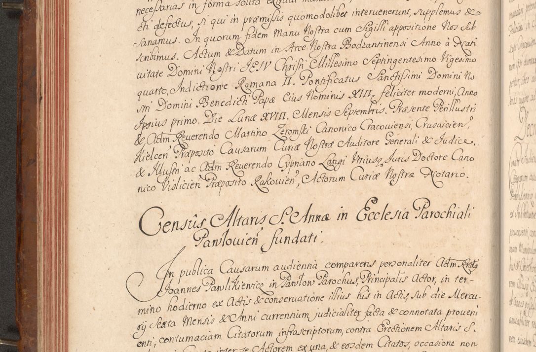 Zdjęcie nr 159 dla obiektu archiwalnego: Acta actorum episcopalium R. D. Constantini Feliciani in Szaniawy Szaniawski, episcopi Cracoviensis, ducis Severiae per annos 1724 - 1727 conscripta. Volumen II