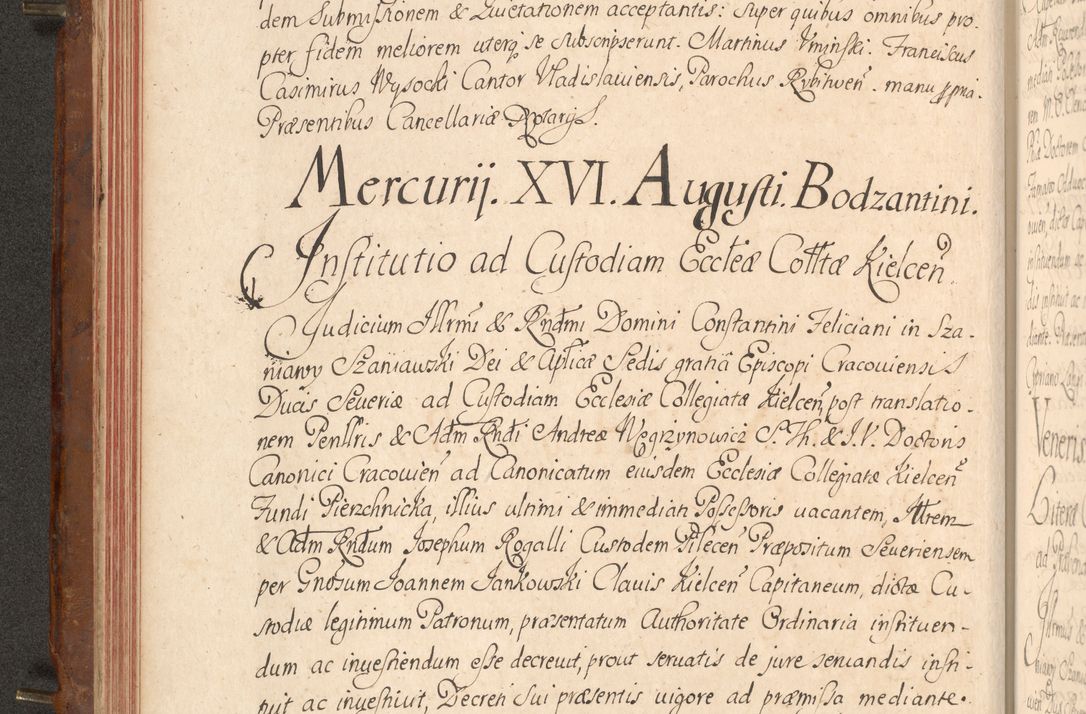 Zdjęcie nr 111 dla obiektu archiwalnego: Acta actorum episcopalium R. D. Constantini Feliciani in Szaniawy Szaniawski, episcopi Cracoviensis, ducis Severiae per annos 1724 - 1727 conscripta. Volumen II
