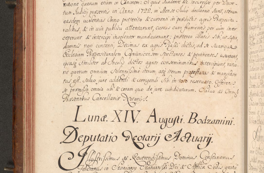 Zdjęcie nr 109 dla obiektu archiwalnego: Acta actorum episcopalium R. D. Constantini Feliciani in Szaniawy Szaniawski, episcopi Cracoviensis, ducis Severiae per annos 1724 - 1727 conscripta. Volumen II