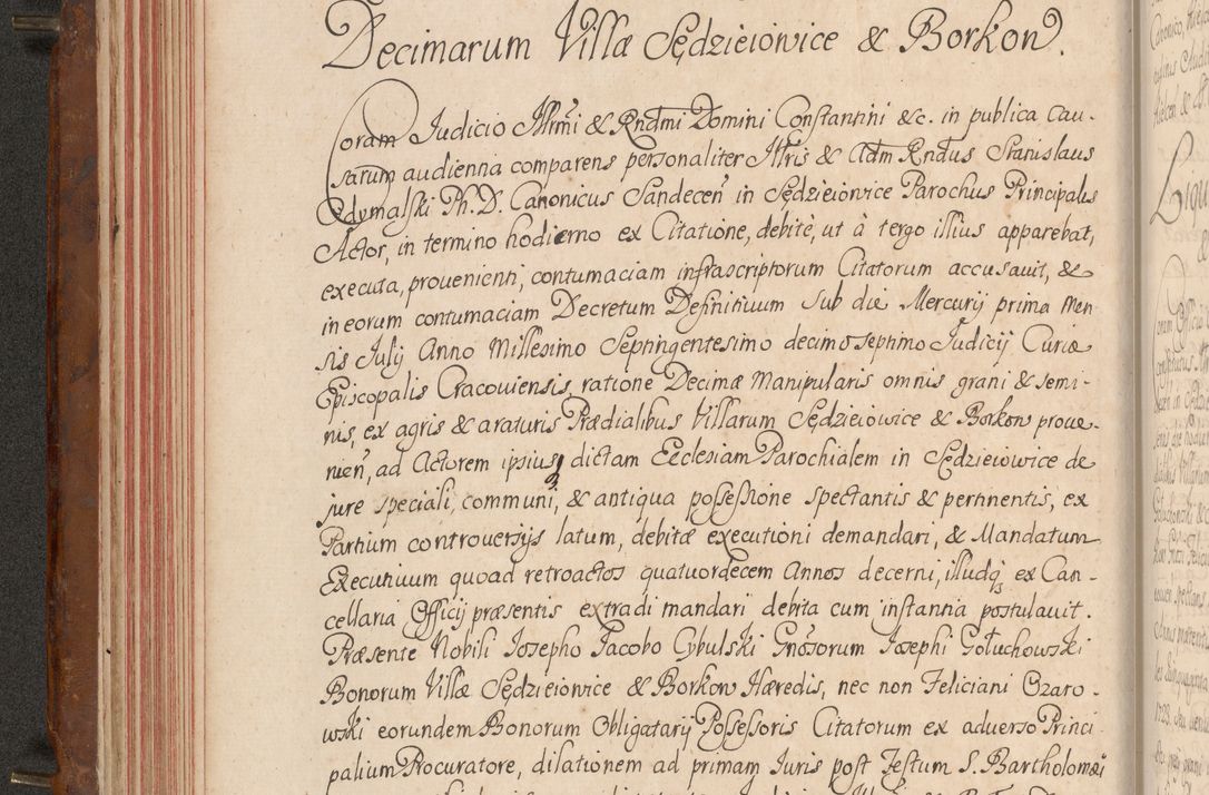 Zdjęcie nr 97 dla obiektu archiwalnego: Acta actorum episcopalium R. D. Constantini Feliciani in Szaniawy Szaniawski, episcopi Cracoviensis, ducis Severiae per annos 1724 - 1727 conscripta. Volumen II