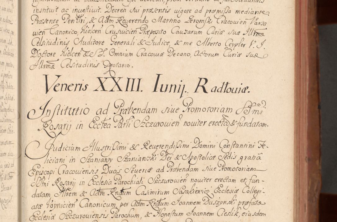Zdjęcie nr 86 dla obiektu archiwalnego: Acta actorum episcopalium R. D. Constantini Feliciani in Szaniawy Szaniawski, episcopi Cracoviensis, ducis Severiae per annos 1724 - 1727 conscripta. Volumen II