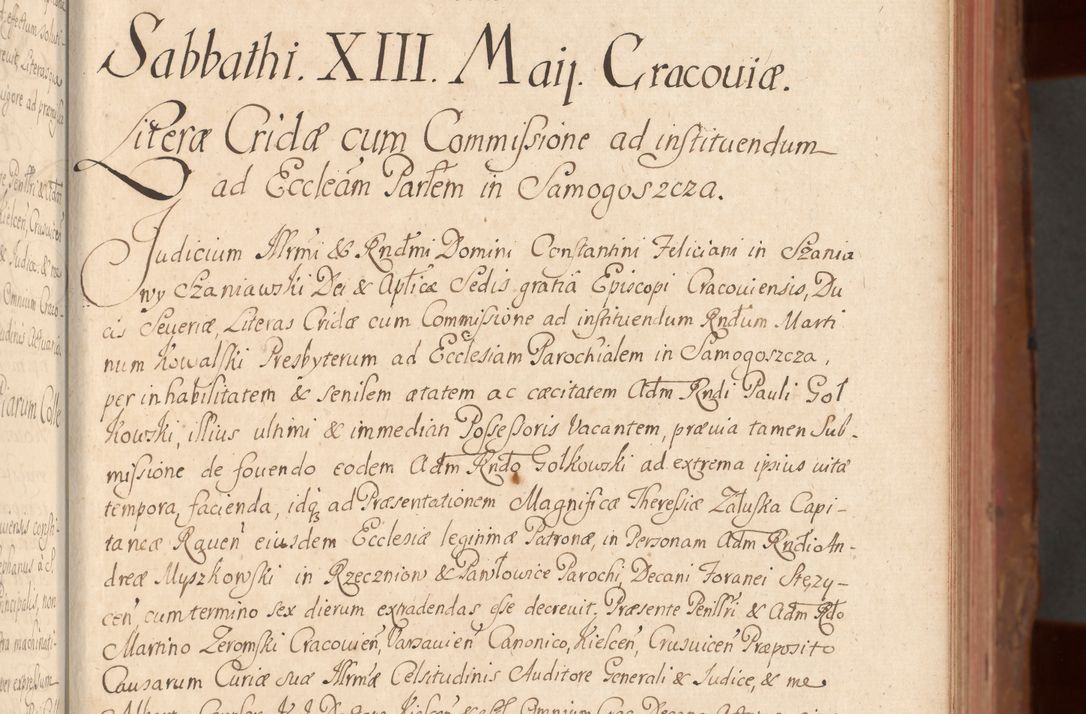Zdjęcie nr 80 dla obiektu archiwalnego: Acta actorum episcopalium R. D. Constantini Feliciani in Szaniawy Szaniawski, episcopi Cracoviensis, ducis Severiae per annos 1724 - 1727 conscripta. Volumen II