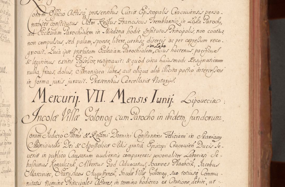 Zdjęcie nr 82 dla obiektu archiwalnego: Acta actorum episcopalium R. D. Constantini Feliciani in Szaniawy Szaniawski, episcopi Cracoviensis, ducis Severiae per annos 1724 - 1727 conscripta. Volumen II